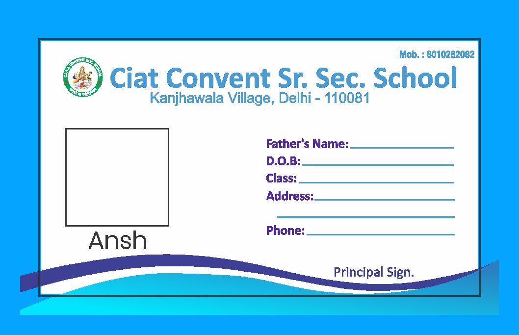 School ID Card (Horizontal) School ID Card (Horizontal)