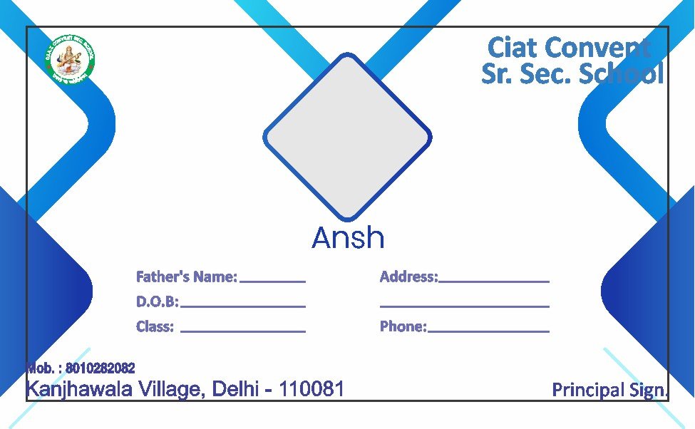 School ID Card (Horizontal) School ID Card (Horizontal)